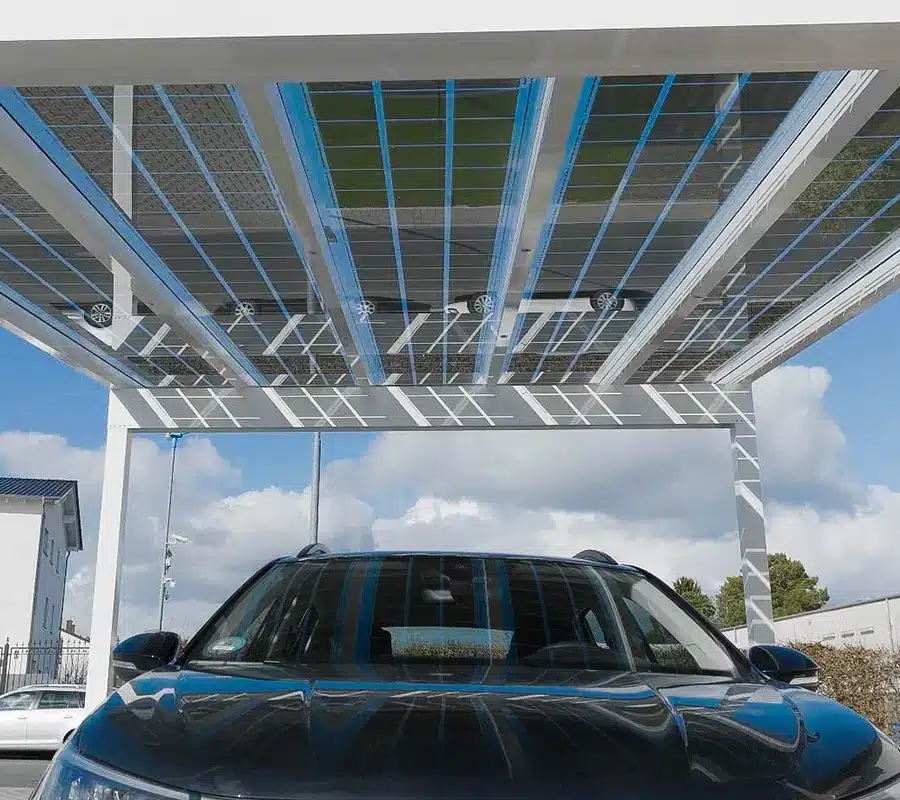 Solarport Flachdachcarport