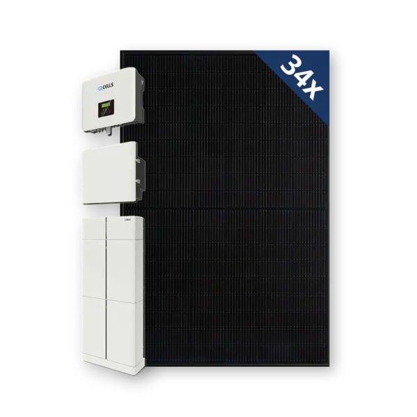 Solarpaket XL mit Photovoltaikmodulen und Stromspeicher